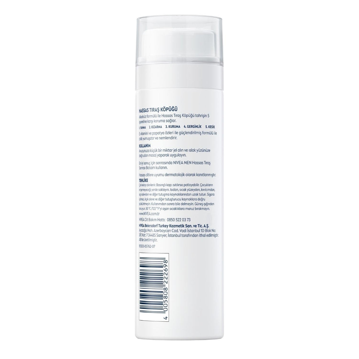 NIVEA Men foam being dispensed from can demonstrating easy application