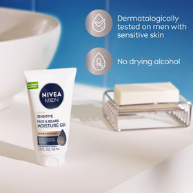NIVEA MEN held in hand to show 1.7 fl oz travel-friendly size