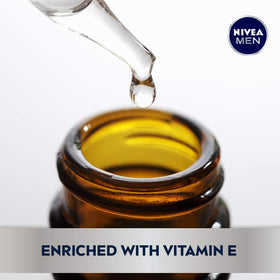 NIVEA MEN tin held in hand for size comparison showing portable convenience benefit