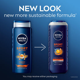 NIVEA MEN back label close-up displaying ingredients and vegan claim benefits