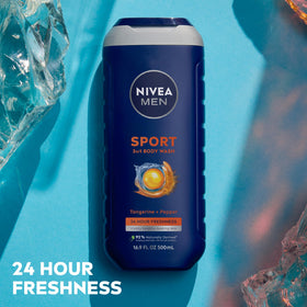 NIVEA MEN lather on hand demonstrating foam for quick effective cleansing