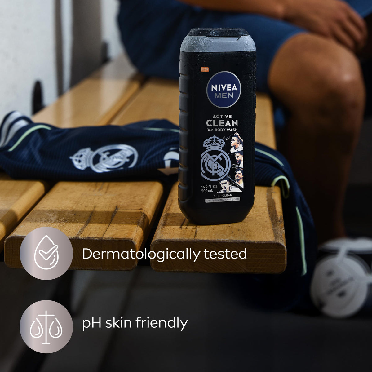 NIVEA MEN three bottles pack shot conveys value and refill benefit