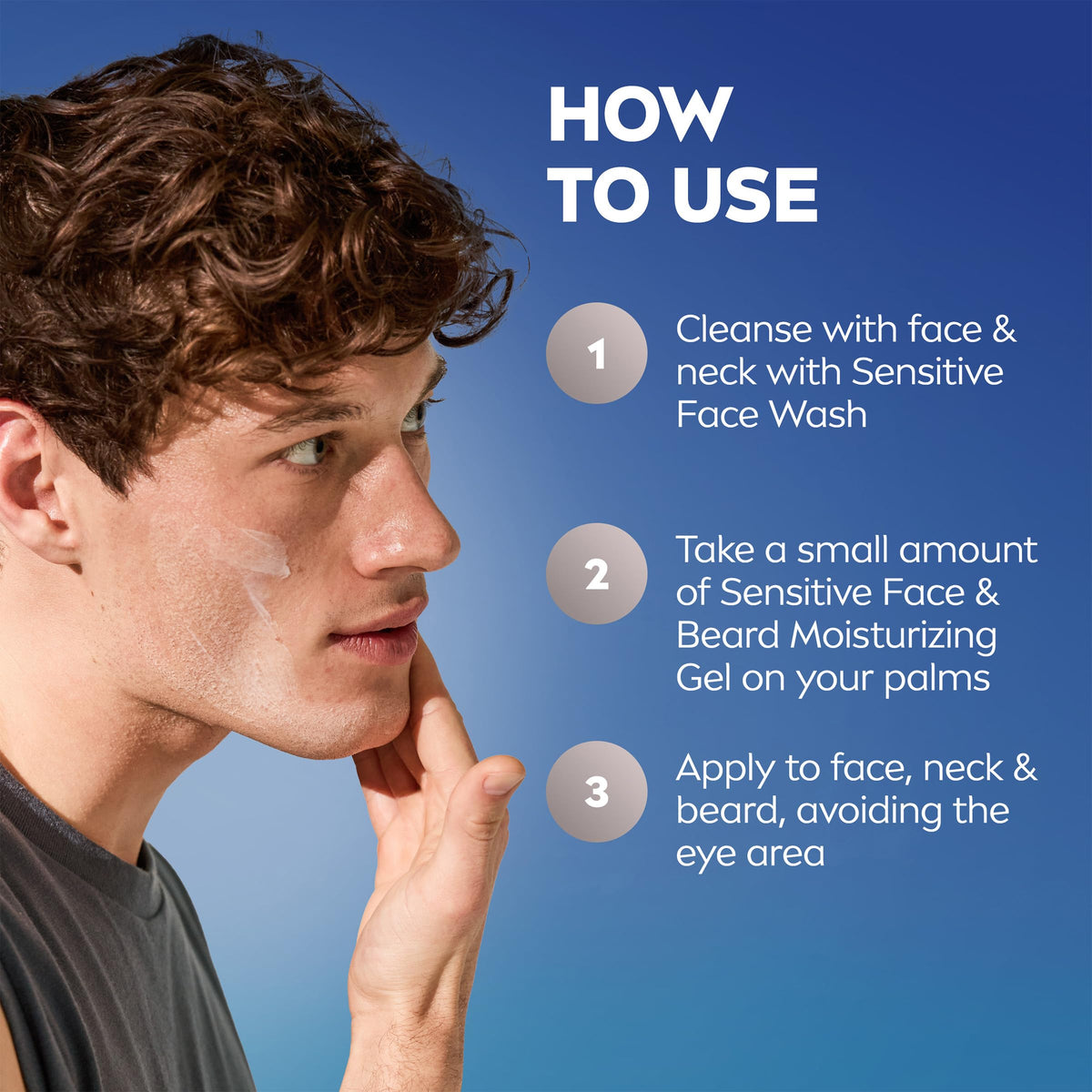 NIVEA MEN used after shaving to soothe and hydrate sensitive skin