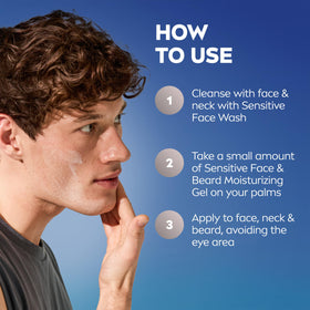 NIVEA MEN used after shaving to soothe and hydrate sensitive skin