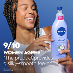 NIVEA coconut and Monoi oil visual indicating fragrance and moisturizing benefit