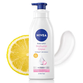NIVEA bottle front packaging showing product and SPF 15 for everyday protection