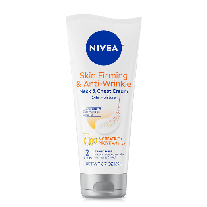 NIVEA front tube view showing product and branding with clear benefit