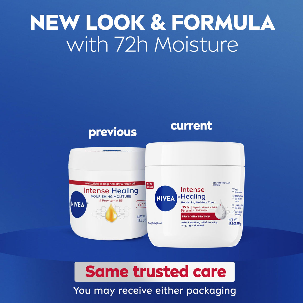 NIVEA cream texture close-up highlighting rich, non-greasy formula for fast absorption