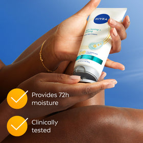 NIVEA recyclable plastic tube emphasizing eco-conscious packaging