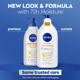 NIVEA pump bottle close-up highlighting easy dispensing and convenience