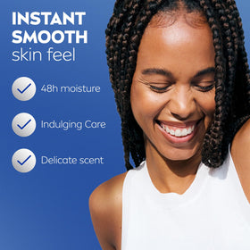 NIVEA bottle beside common items conveying 16.9oz scale and value