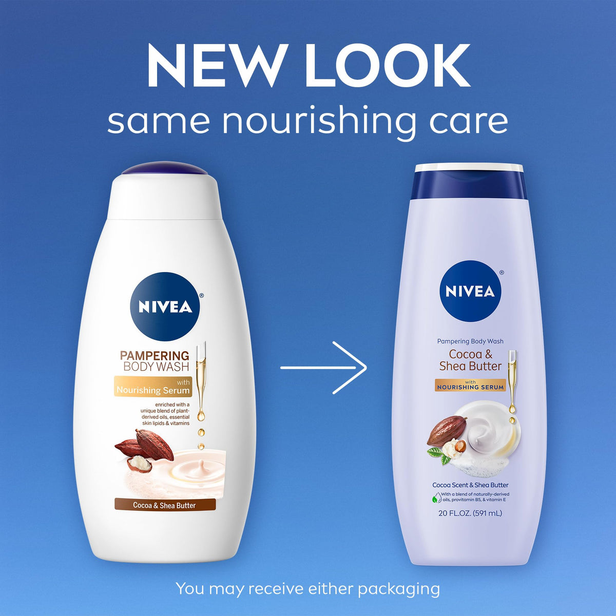 NIVEA pump dispensing dollop showing easy use and controlled application