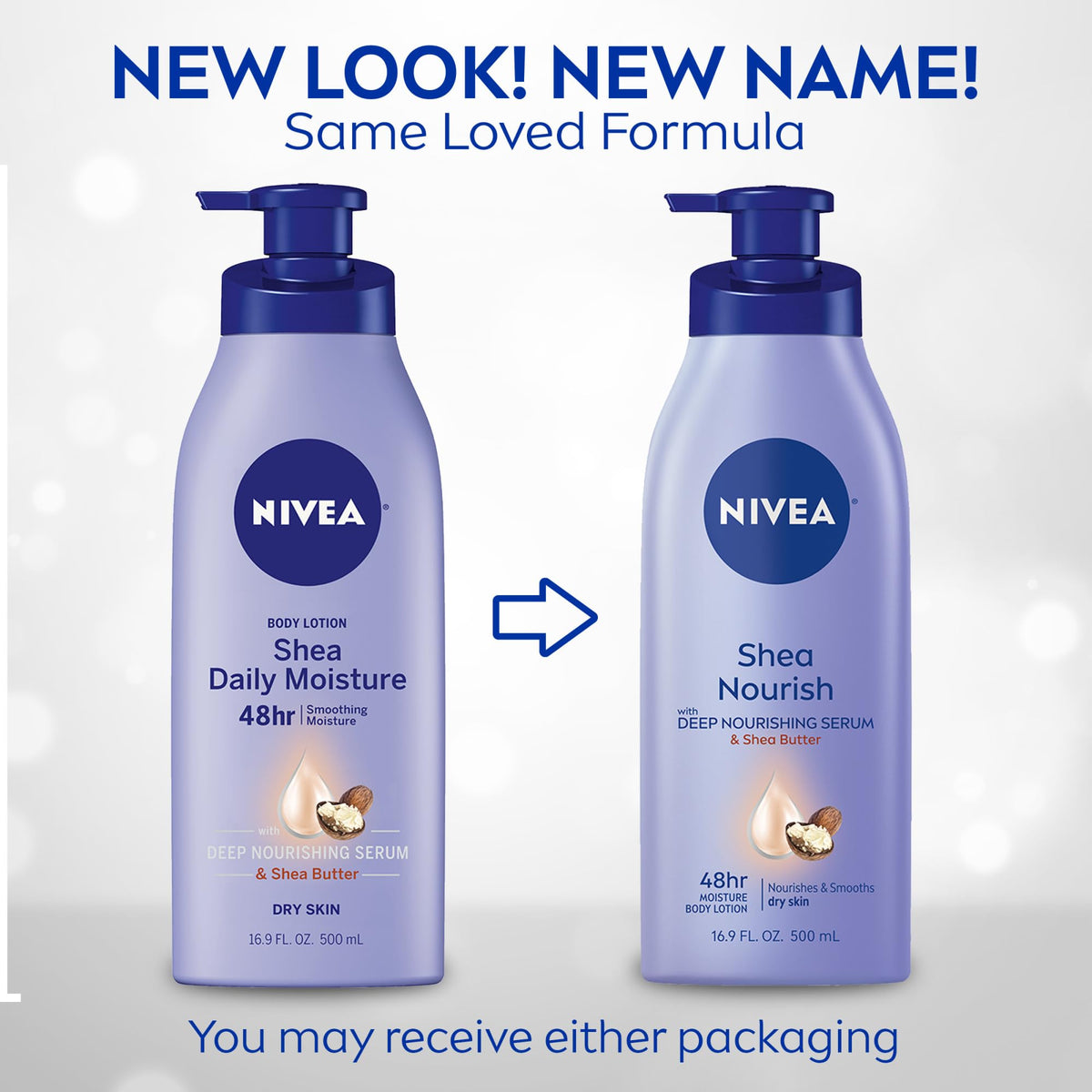 NIVEA pump top view for easy dispensing and controlled lotion use benefit