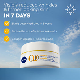 NIVEA Q10 open jar texture demonstrating smooth moisturizing benefit