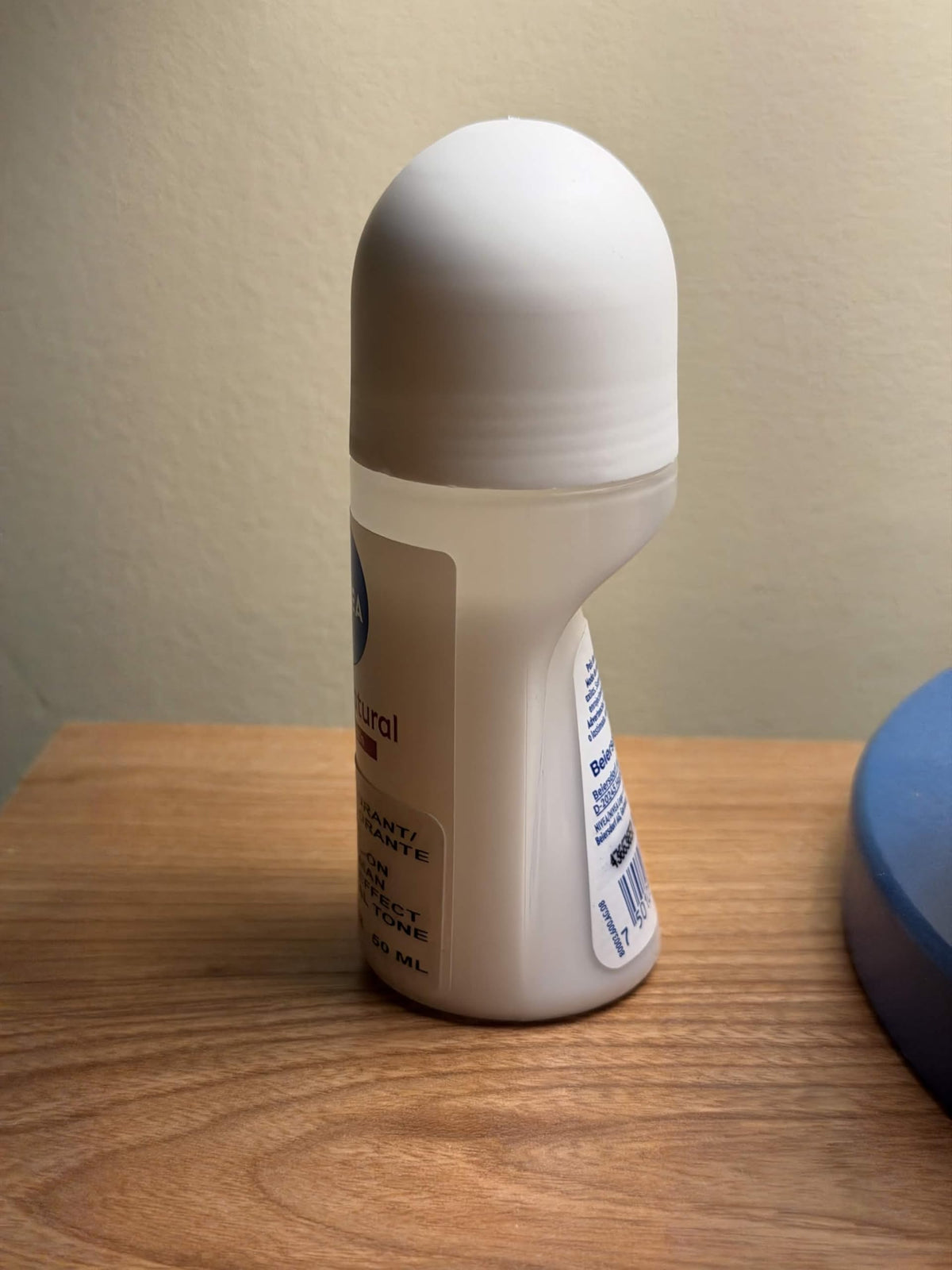 NIVEA roll-on label close-up showing ingredients and English labeling