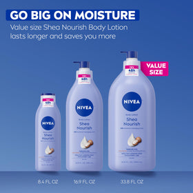 NIVEA bottle on bathroom shelf showing daily routine convenience