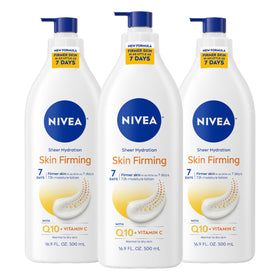 NIVEA pump bottle front view showing packaging and clear benefit
