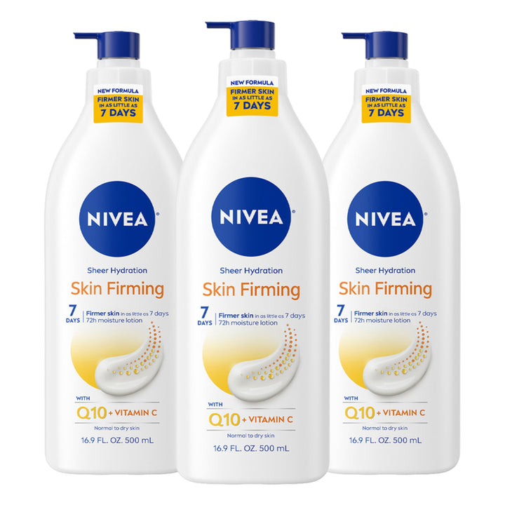 NIVEA pump bottle front view showing packaging and clear benefit