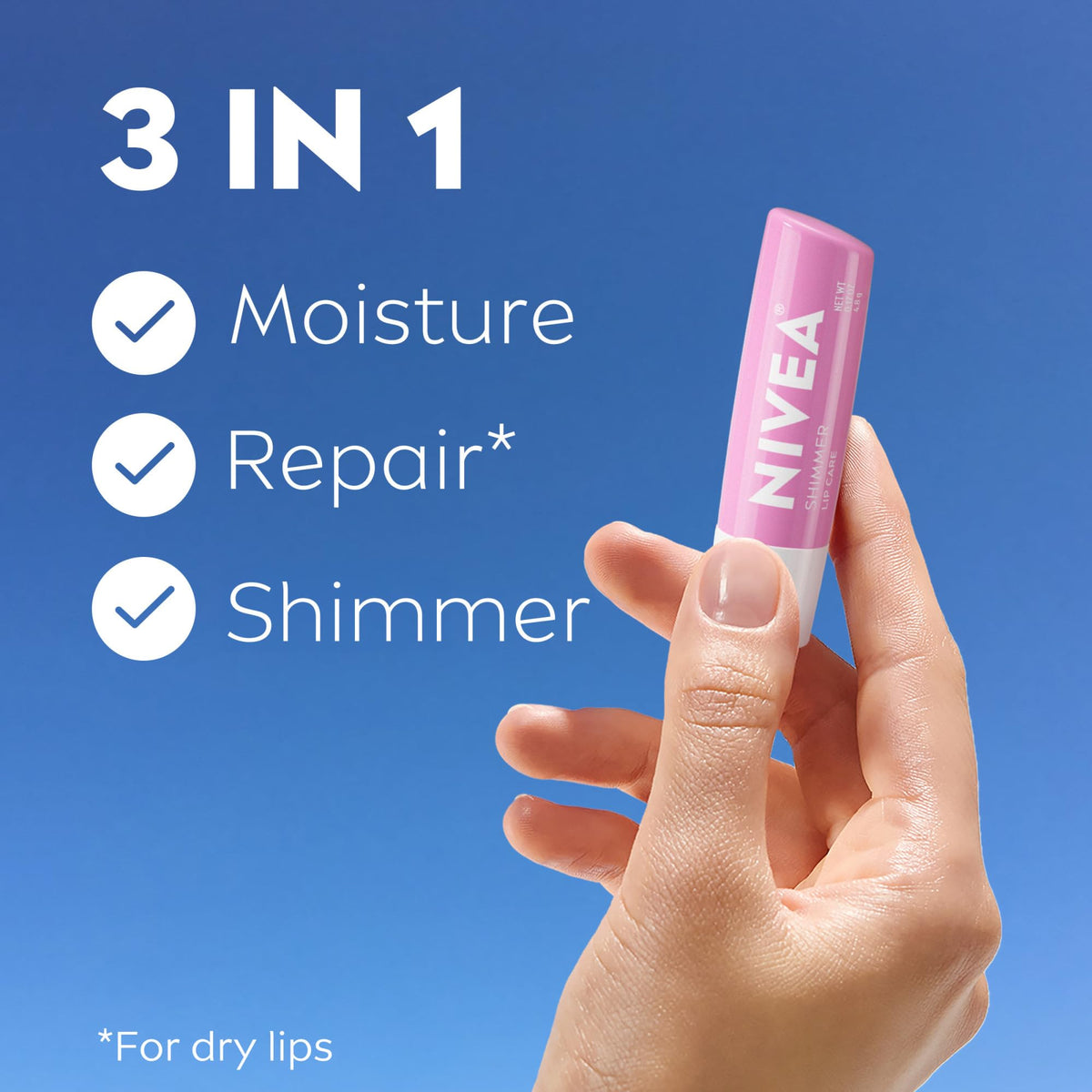 NIVEA texture detail showing pearly sheen and moisturizing finish