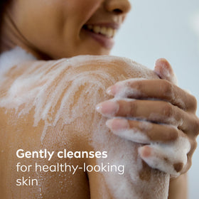 NIVEA in-shower lifestyle with woman enjoying fresh basil fragrance