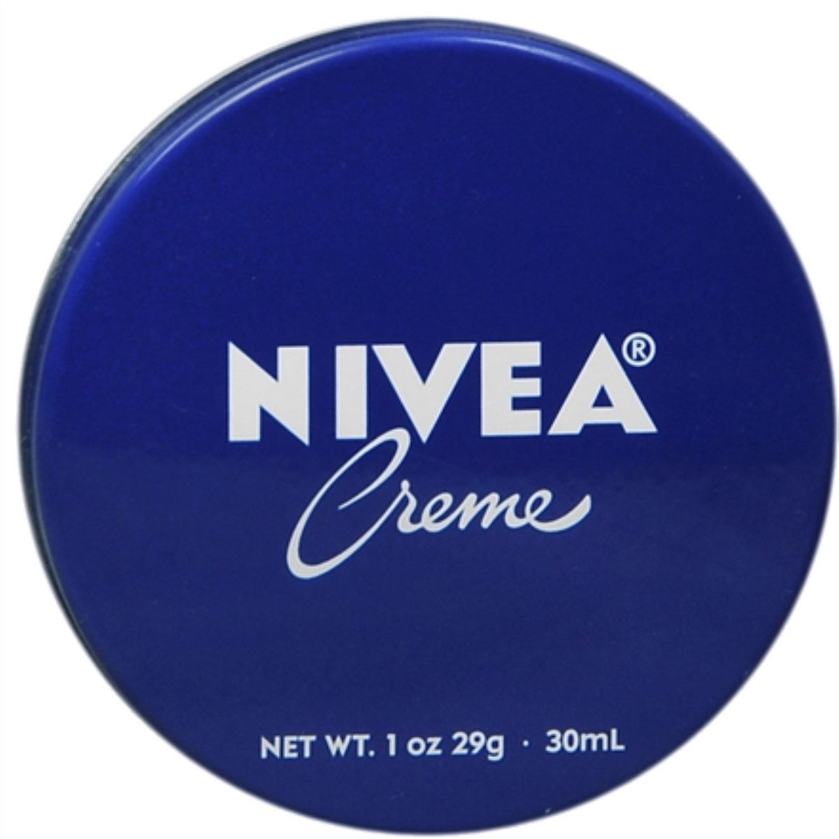 NIVEA front tin showing compact moisturizer for travel convenience