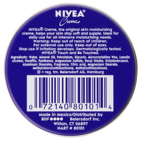 NIVEA creme in hand close-up demonstrating creamy texture and quick hydration benefit