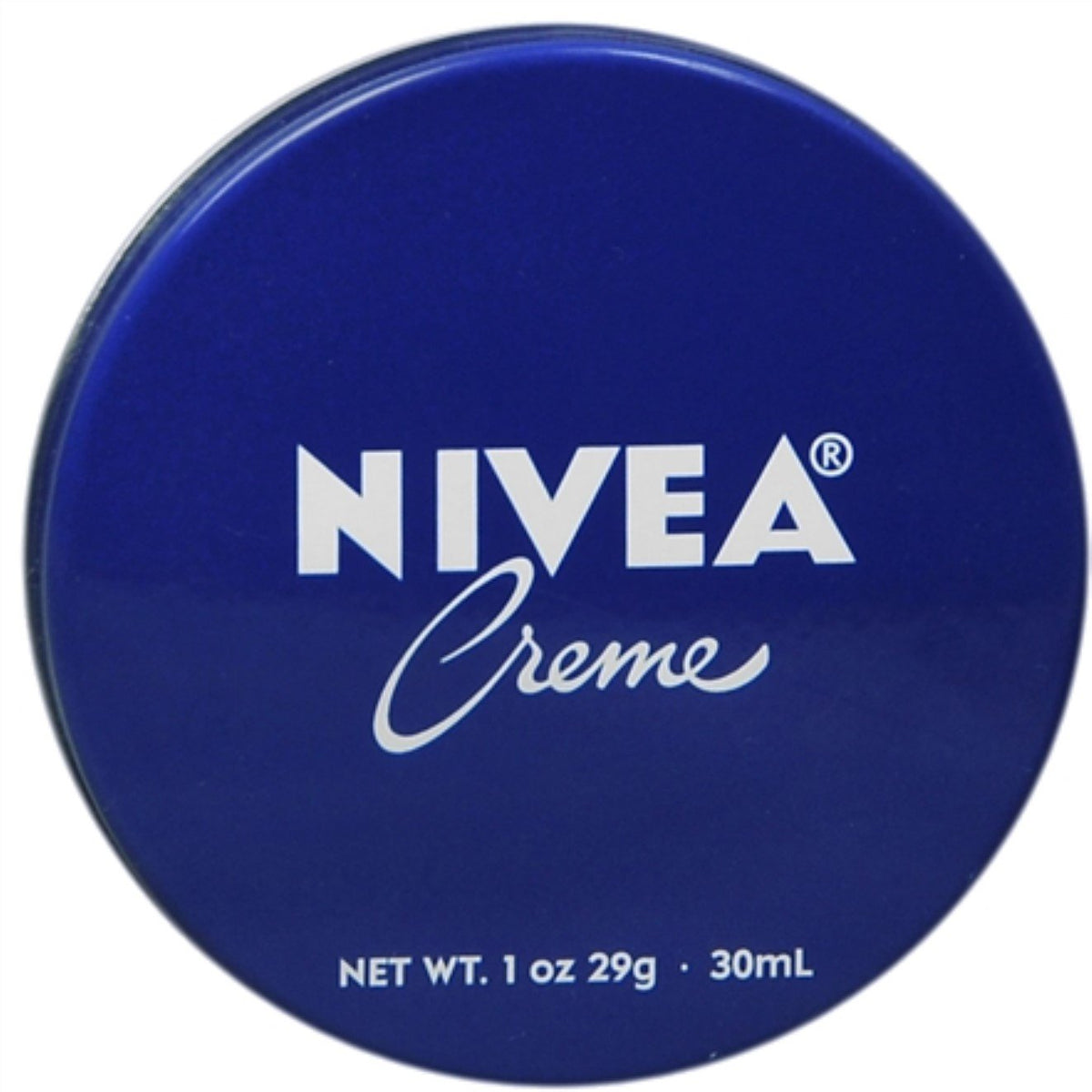 NIVEA jar front view showing label and compact travel-friendly packaging benefit
