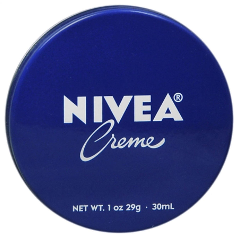 NIVEA jar front view showing label and compact travel-friendly packaging benefit