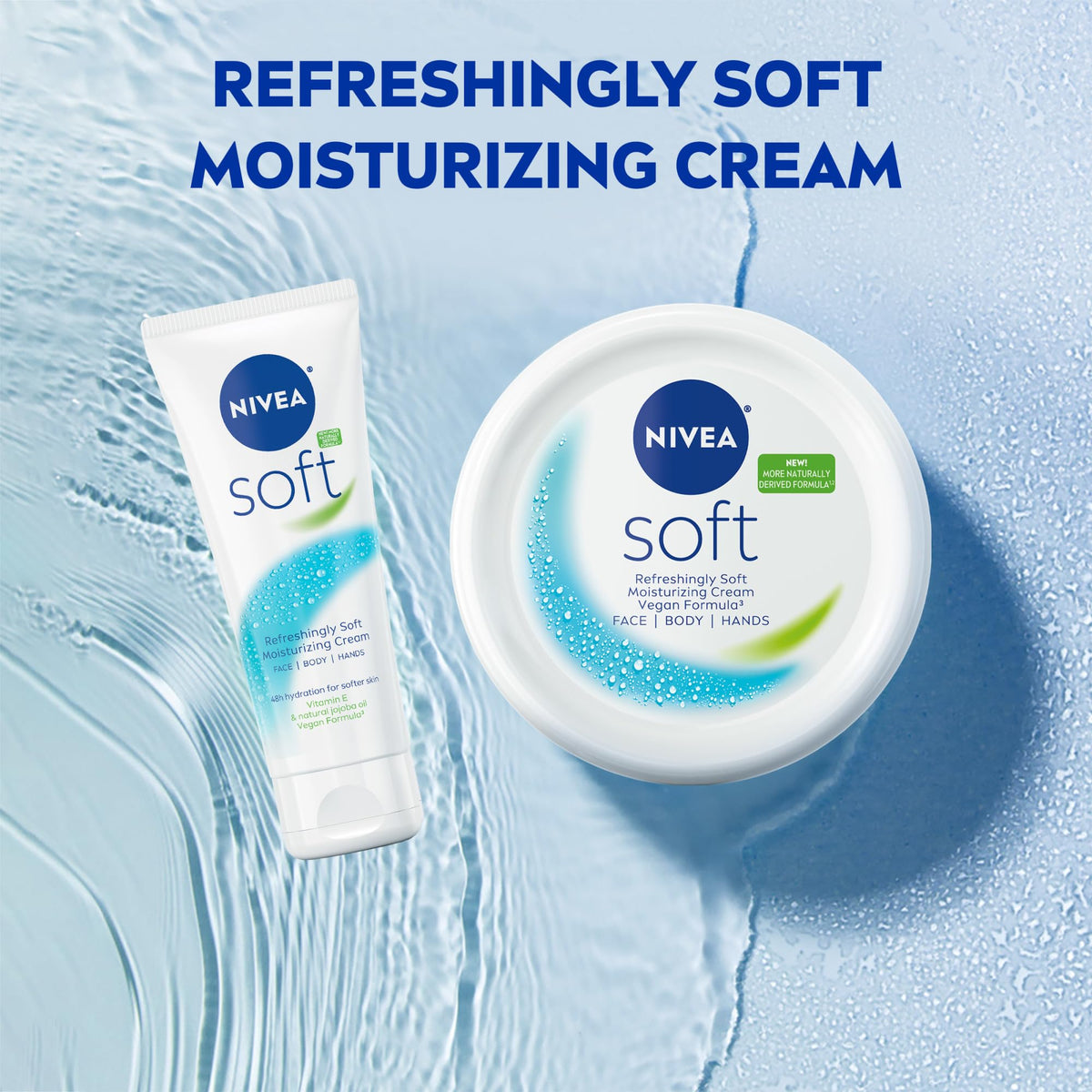 NIVEA soft with award badge indicating recognized beauty product quality