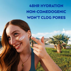 NIVEA Soft applied to cheek area showing gentle face use and softening benefit
