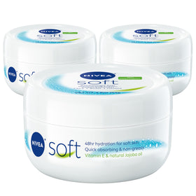 NIVEA Soft front jar showing label and compact packaging benefit quick identification