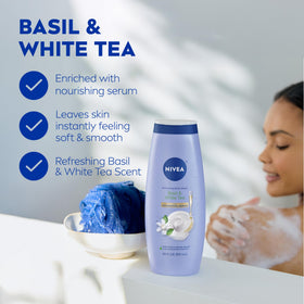 NIVEA close-up of gel lather highlighting nourishing serum texture