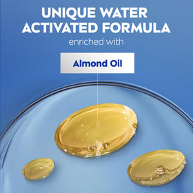 NIVEA lotion texture on hand, almond oil nourishment visible and smooth feel
