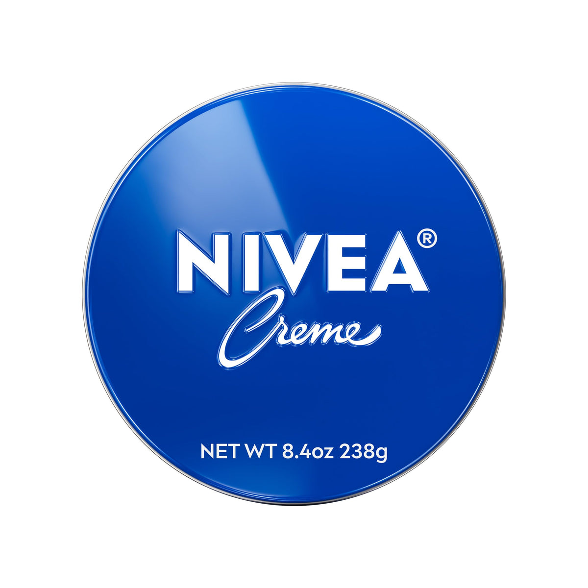 NIVEA tin front view showing packaging and travel-friendly size benefits