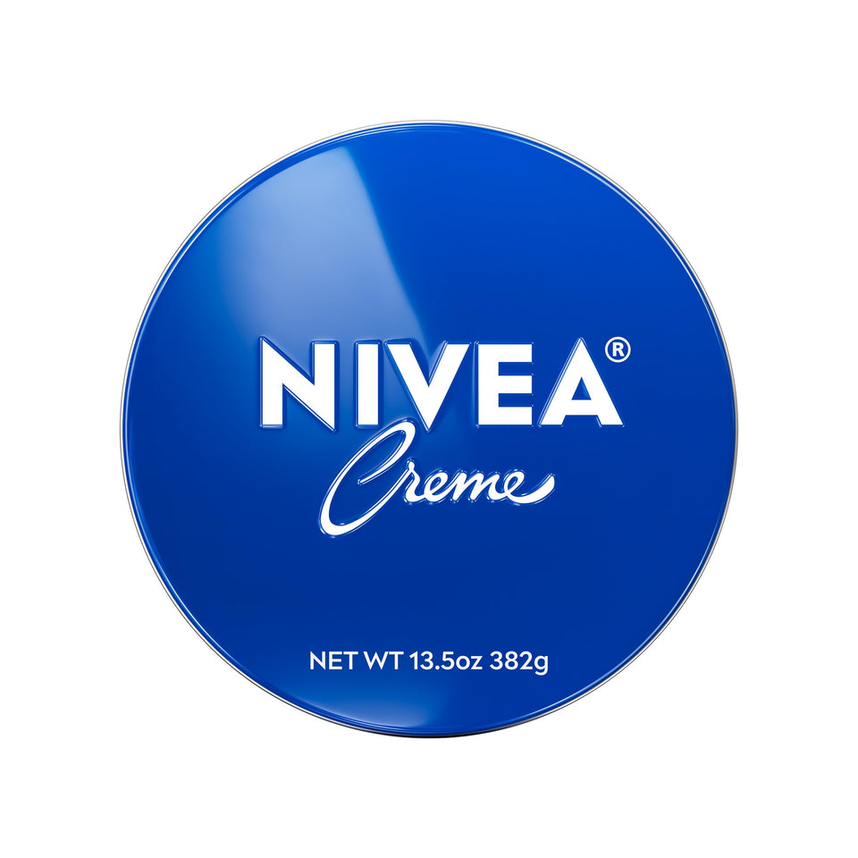NIVEA tin front view showing packaging and clear brand identity for trusted hydration
