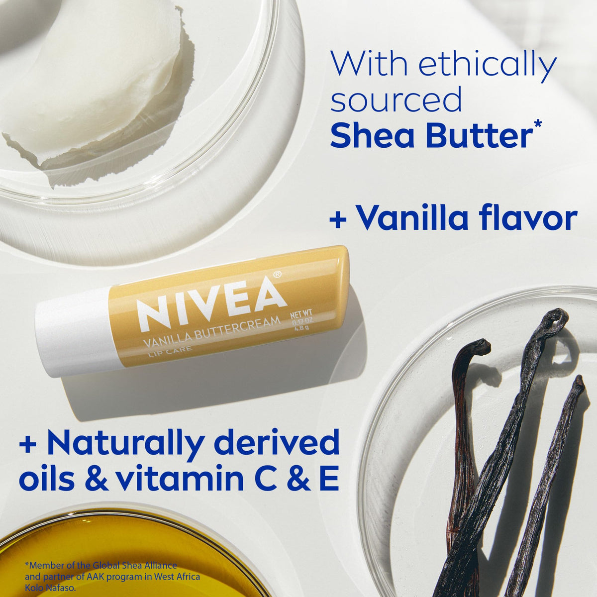 NIVEA four-pack display emphasizing value and multi-location storage