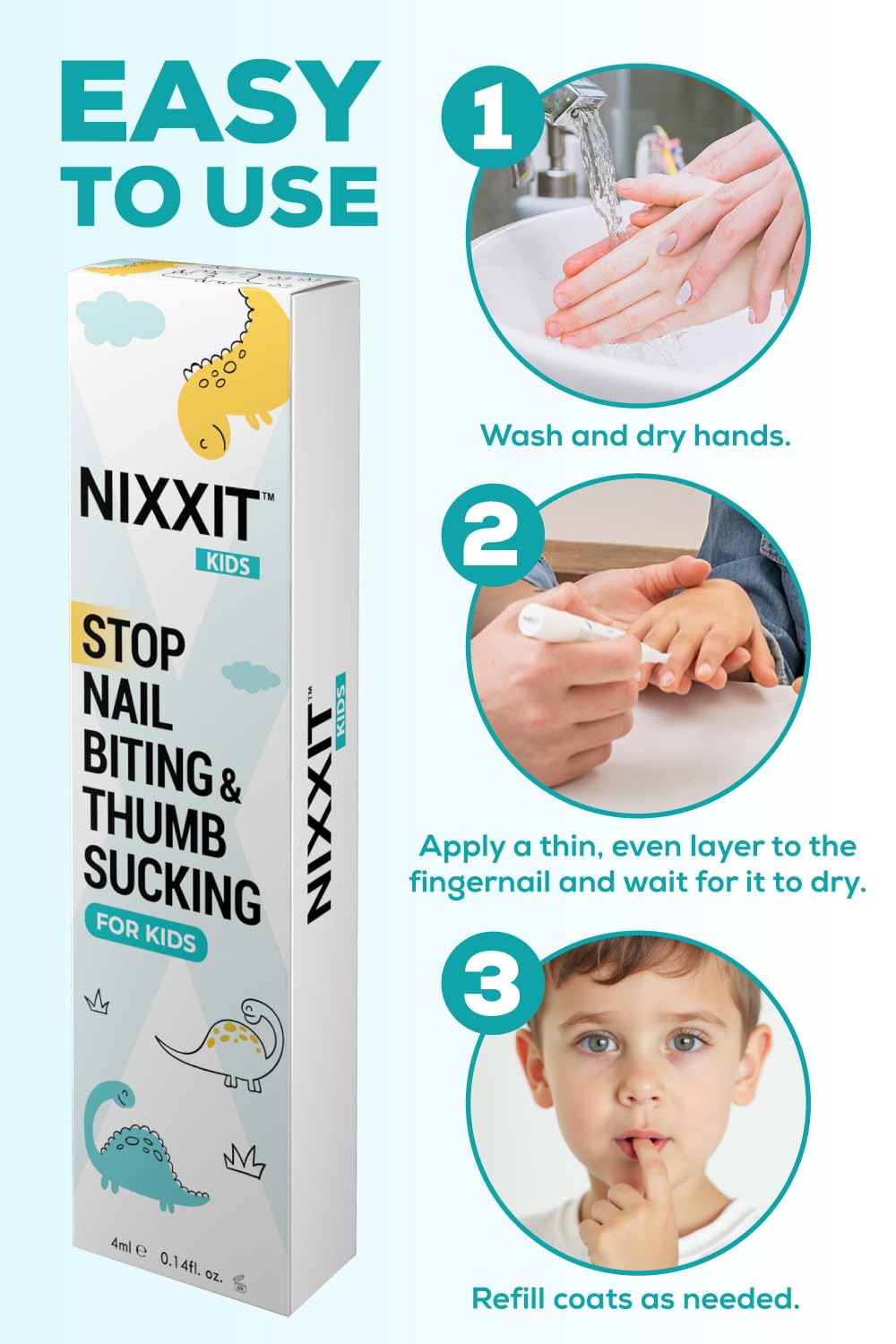NIXXIT pen tip close-up demonstrating precise application for small nails