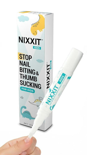 NIXXIT pen front packaging showing kid-friendly design and calm reassurance