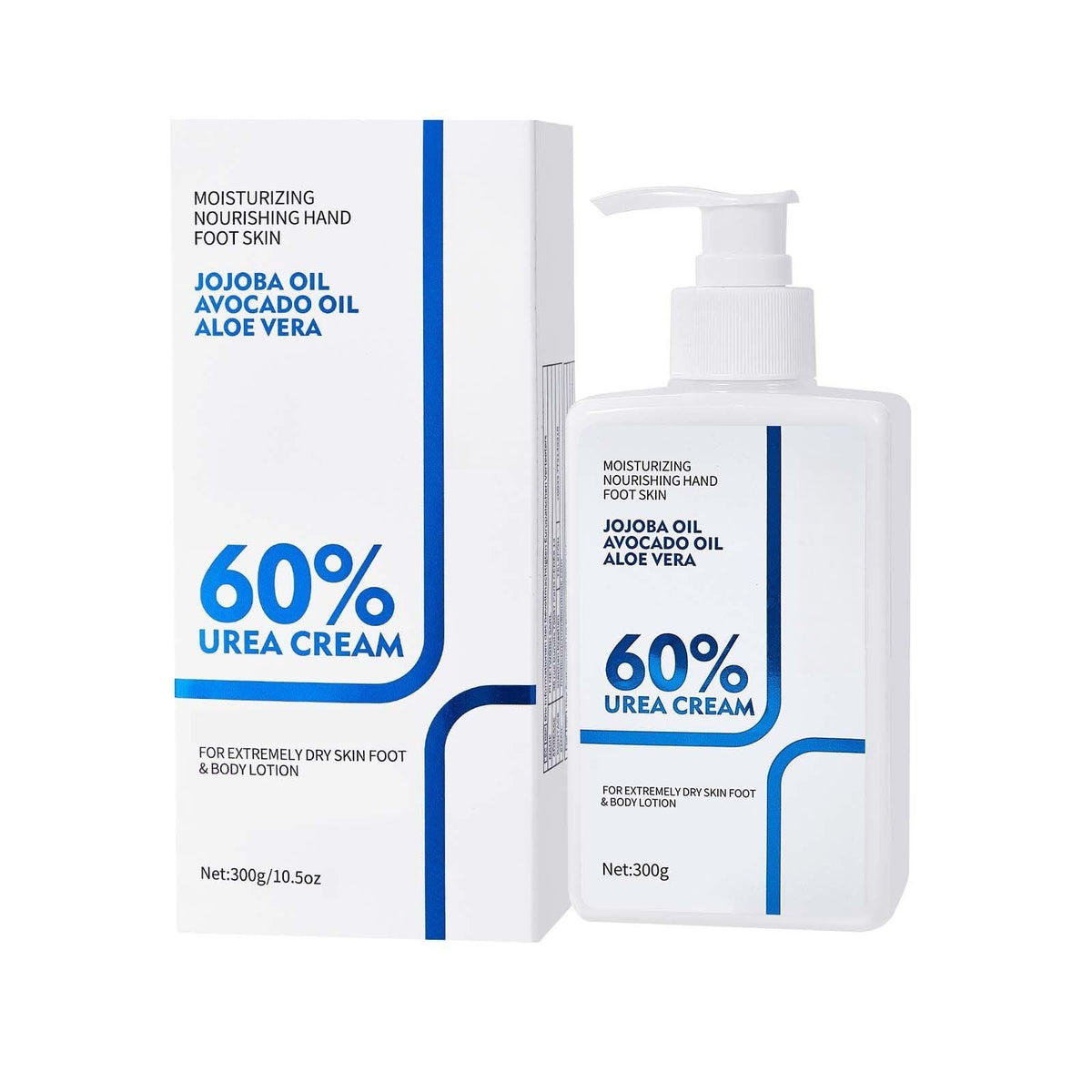 NIZENTA front packaging showing 60% urea and 10.58 oz for strong hydration