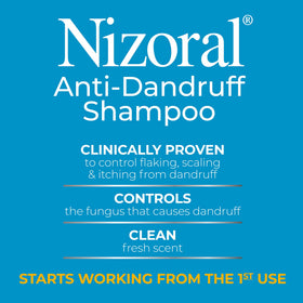 Nizoral back label with directions emphasizing correct usage and safety