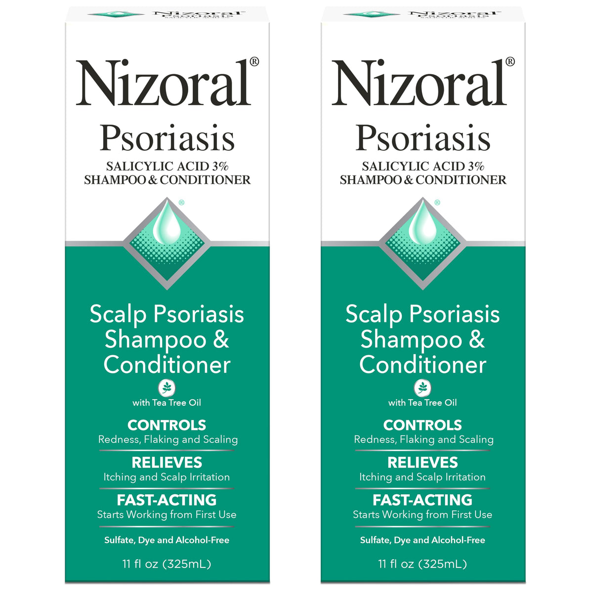 Nizoral front packaging bottle showing label and benefits for quick identification