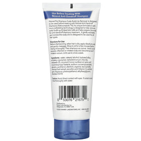 Nizoral label detail highlighting fragrance-free, sulfate-free benefits