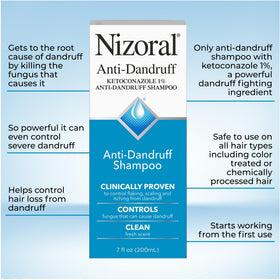 Pouring Nizoral into palm demonstrating controlled dispensing and easy use benefit