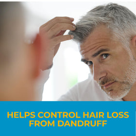 Rich foam and suds from Nizoral showing effective scalp contact benefit
