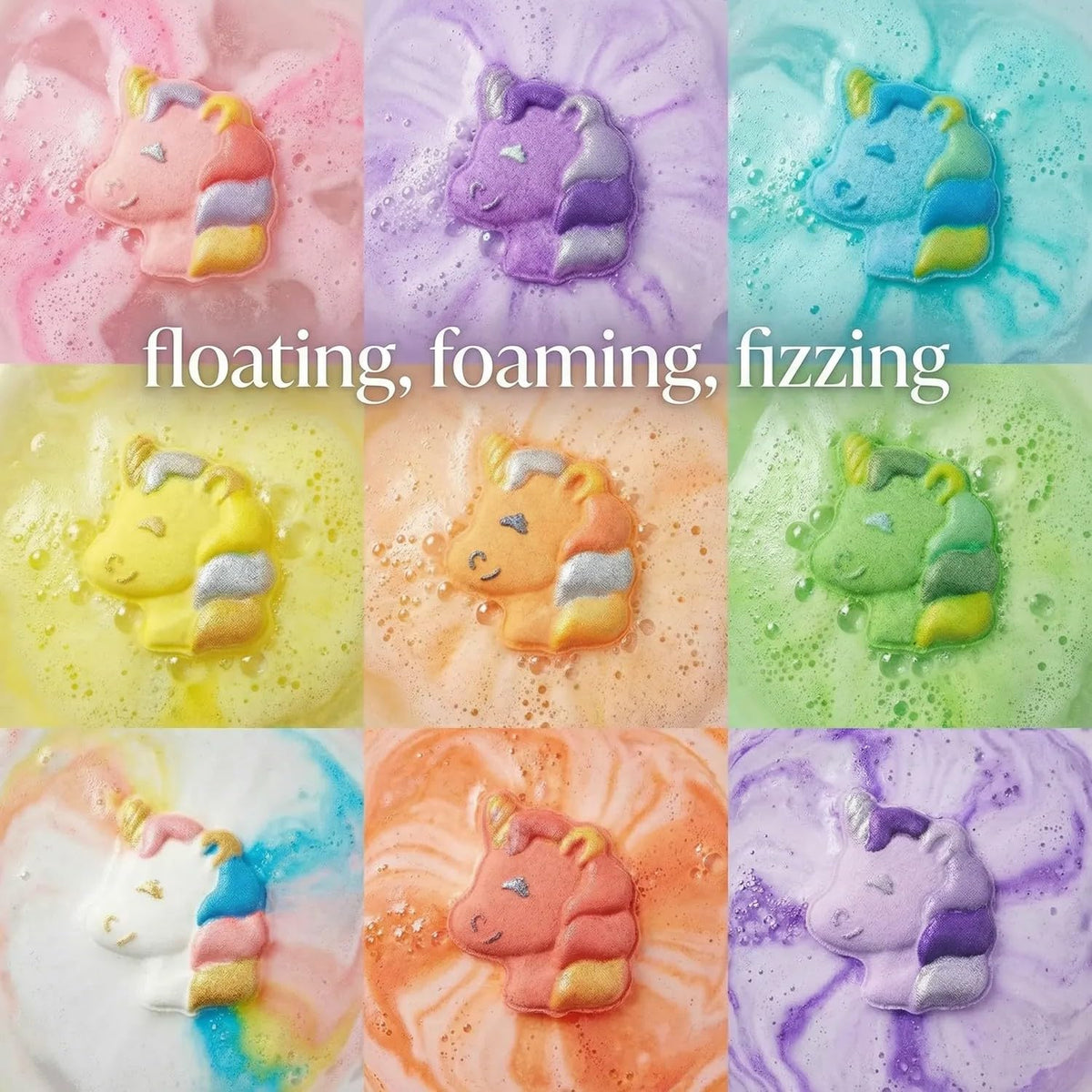 NJSTARC single bath bomb close-up showing color and finish, safe ingredients