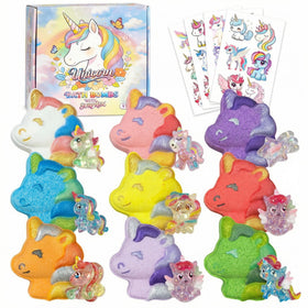 NJSTARC gift box of nine unicorn bath bombs, perfect surprise gift
