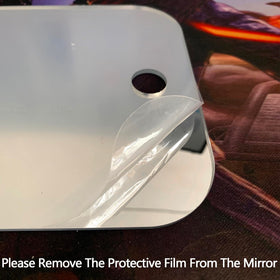 NKJVE handheld mirror used for shaving showing precise control benefit