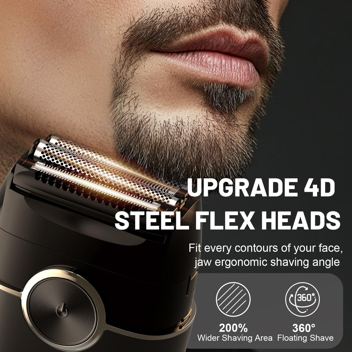 NKTMXY close-up of four floating blades showing precision and reduced irritation