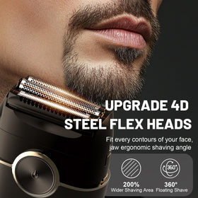 NKTMXY close-up of four floating blades showing precision and reduced irritation