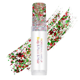 NLTYRB front packaging showing glitter stick colors and benefit of portable shine
